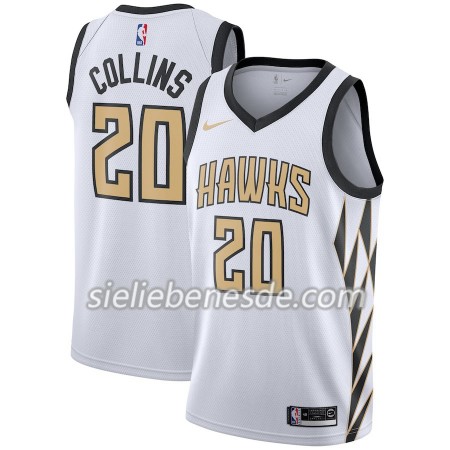 Herren NBA Atlanta Hawks Trikot John Collins 20 2018-19 Nike City Edition Weiß Swingman